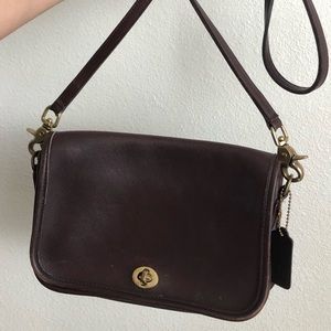 Vintage Coach Pocket Bag - 9755 brown leather
